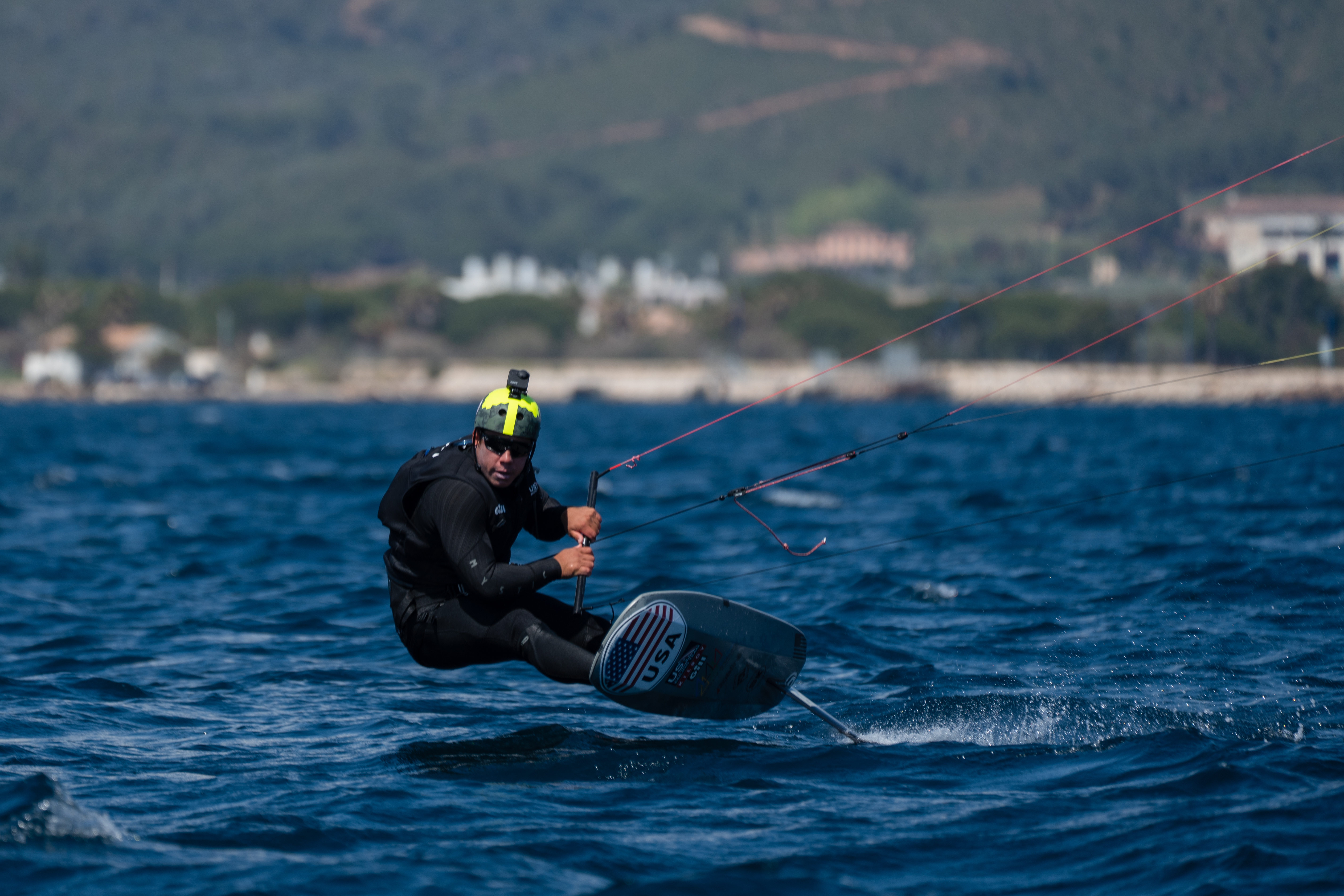 Markus Edegran on the hydrofoil